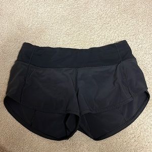 Lululemon Speed Up 2.5 Short - Black Size 2